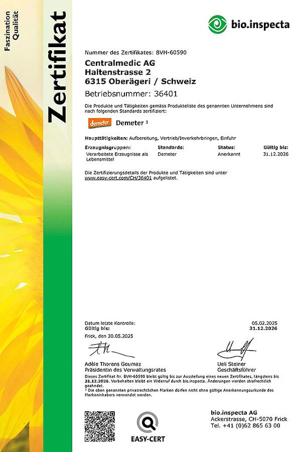 36401 Zertifikat Bio DE CH