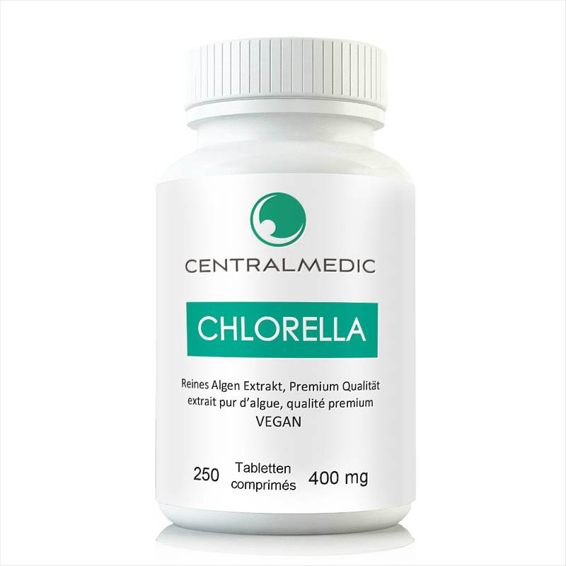 Chlorella, 250 comprimés à 400 mg